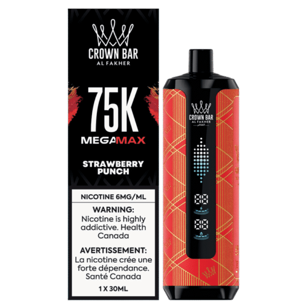 Al Fakher Mega Max 75K - Strawberry Punch Disposable Vape
