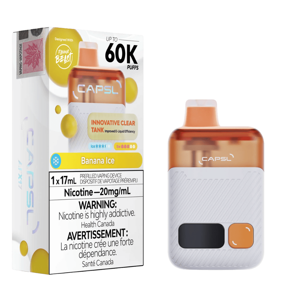 CAPSL 60K By Flavour Beast - Banana Ice Disposable Vape