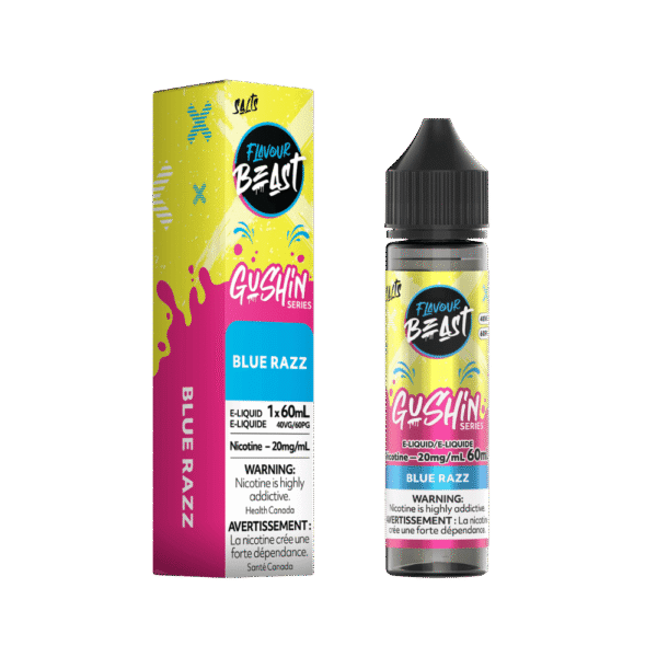 Flavour Beast 60ML Salt - Gushin Blue Razz Nic Salt E-Liquid