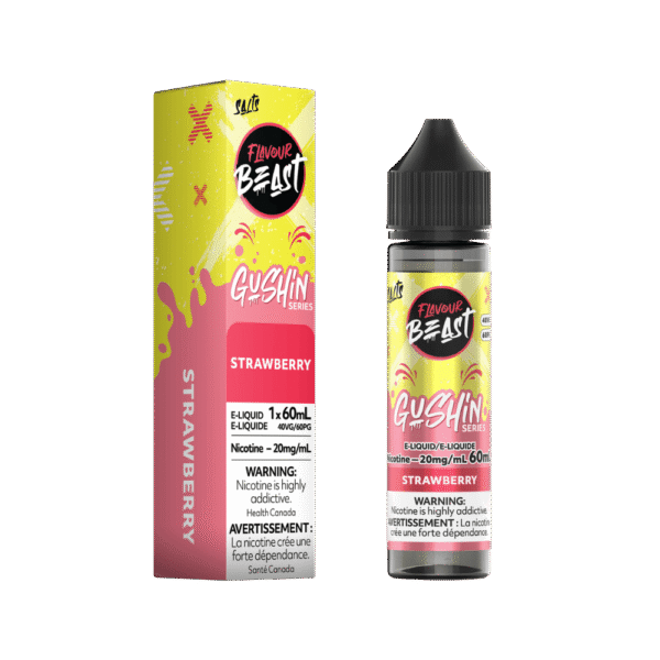 Flavour Beast 60ML Salt - Gushin Strawberry Nic Salt E-Liquid