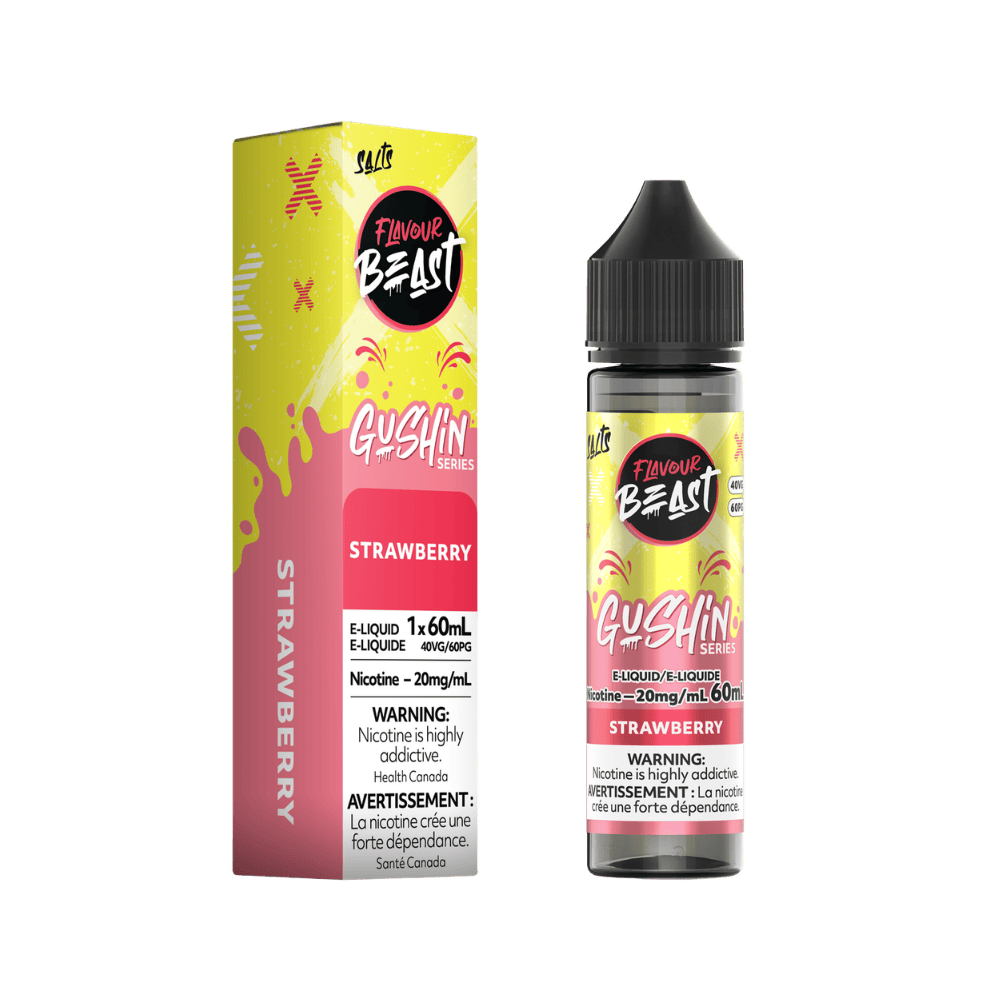 Flavour Beast 60ML Salt - Gushin Strawberry Nic Salt E-Liquid