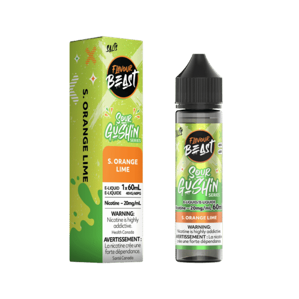 Flavour Beast 60ML Salt - Sour Gushin Orange Lime Nic Salt E-Liquid