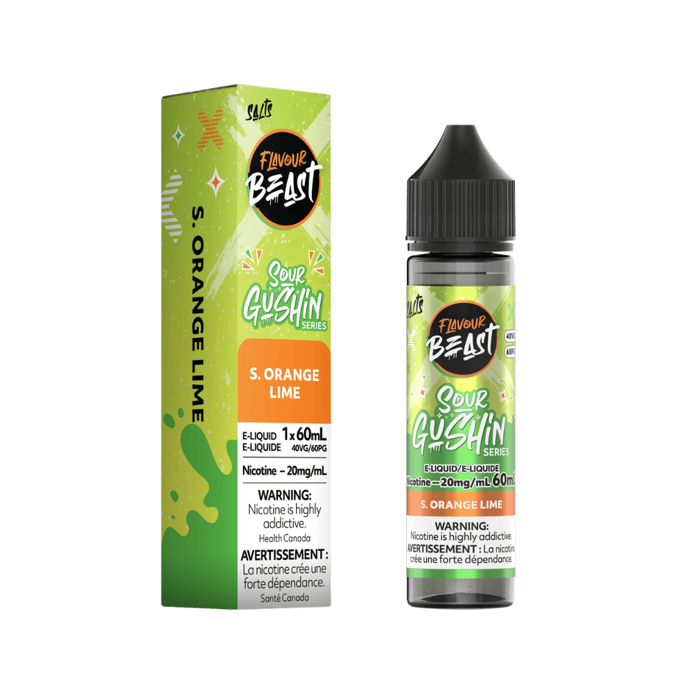 Flavour Beast 60ML Salt - Sour Gushin Orange Lime Nic Salt E-Liquid