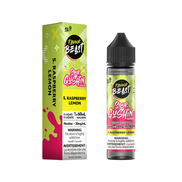 Flavour Beast 60ML Salt - Sour Gushin Raspberry Lemon Nic Salt E-Liquid