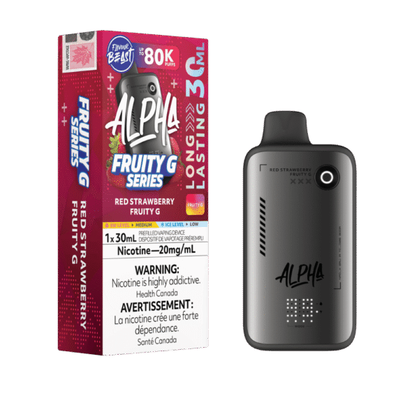Flavour Beast Alpha 80K - Red Strawberry Fruity G Disposable Vape