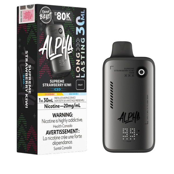 Flavour Beast Alpha 80K - Supreme Strawberry Kiwi Iced Disposable Vape
