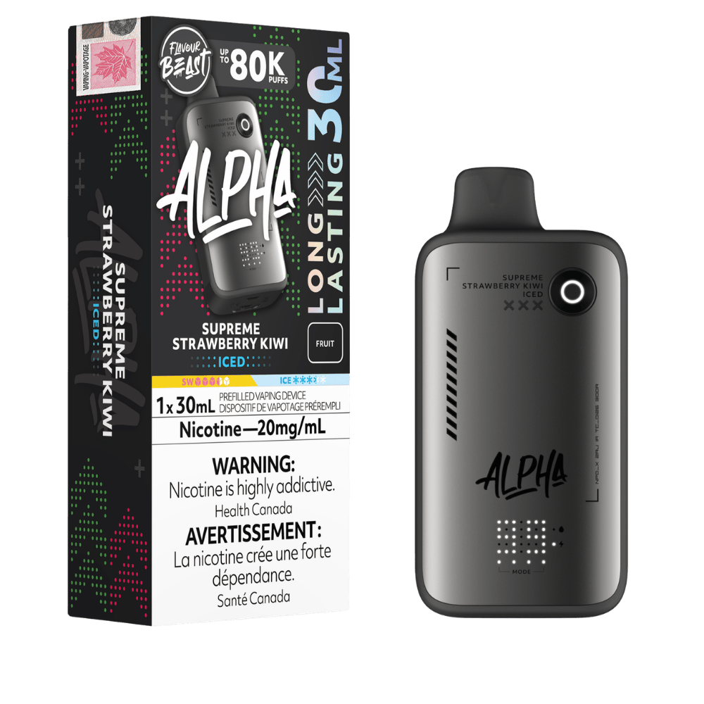 Flavour Beast Alpha 80K - Supreme Strawberry Kiwi Iced Disposable Vape