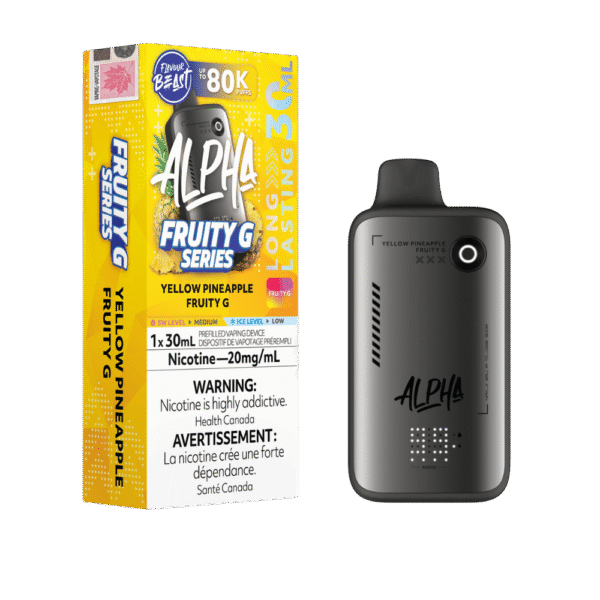 Flavour Beast Alpha 80K - Yellow Pineapple Fruity G Disposable Vape