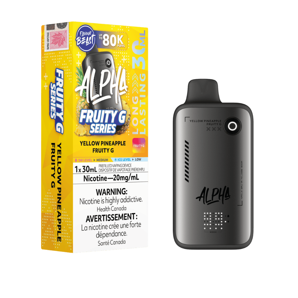 Flavour Beast Alpha 80K - Yellow Pineapple Fruity G Disposable Vape