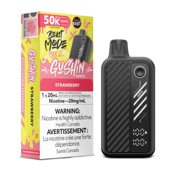 Flavour Beast Beast Mode Max 2 - Gushin Strawberry Disposable Vape
