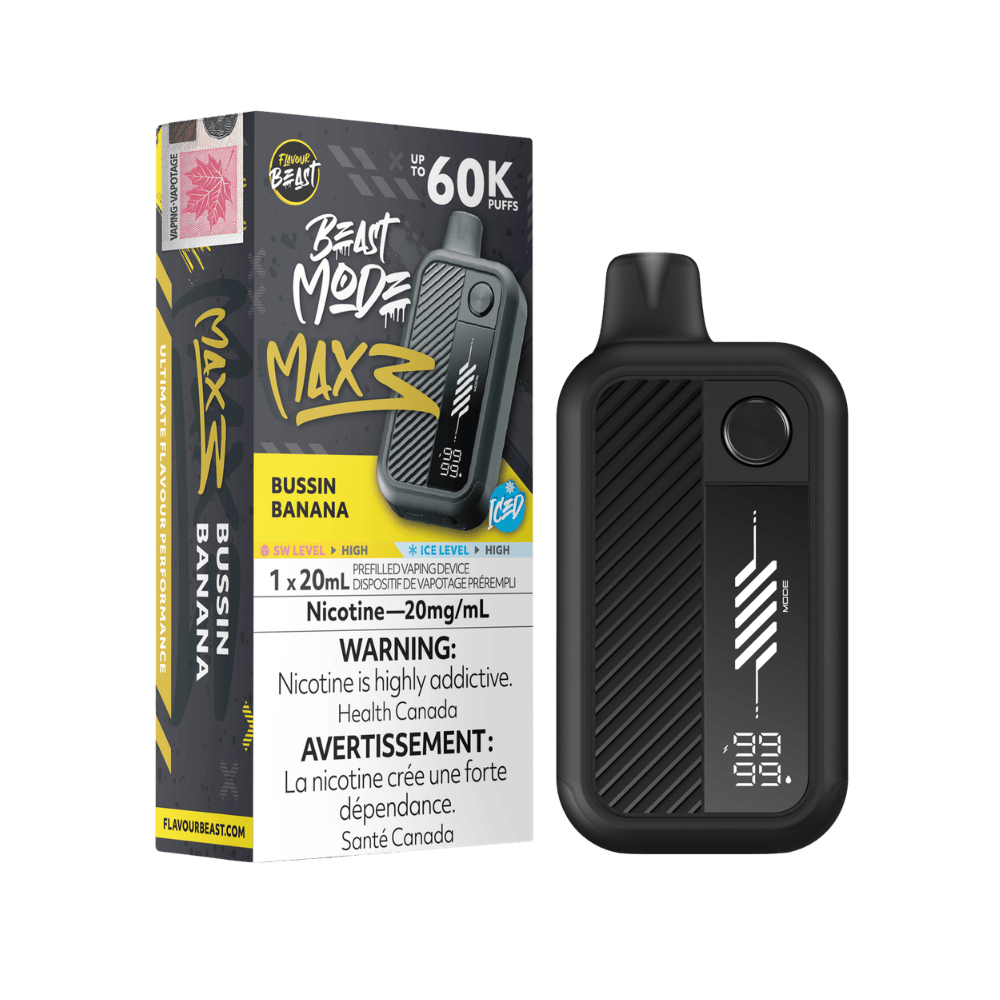 Flavour Beast Beast Mode Max 3 - Bussin Banana Iced Disposable Vape