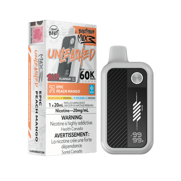 Flavour Beast Unleashed Beast Mode Max 3 - Epic Peach Mango Iced Disposable Vape