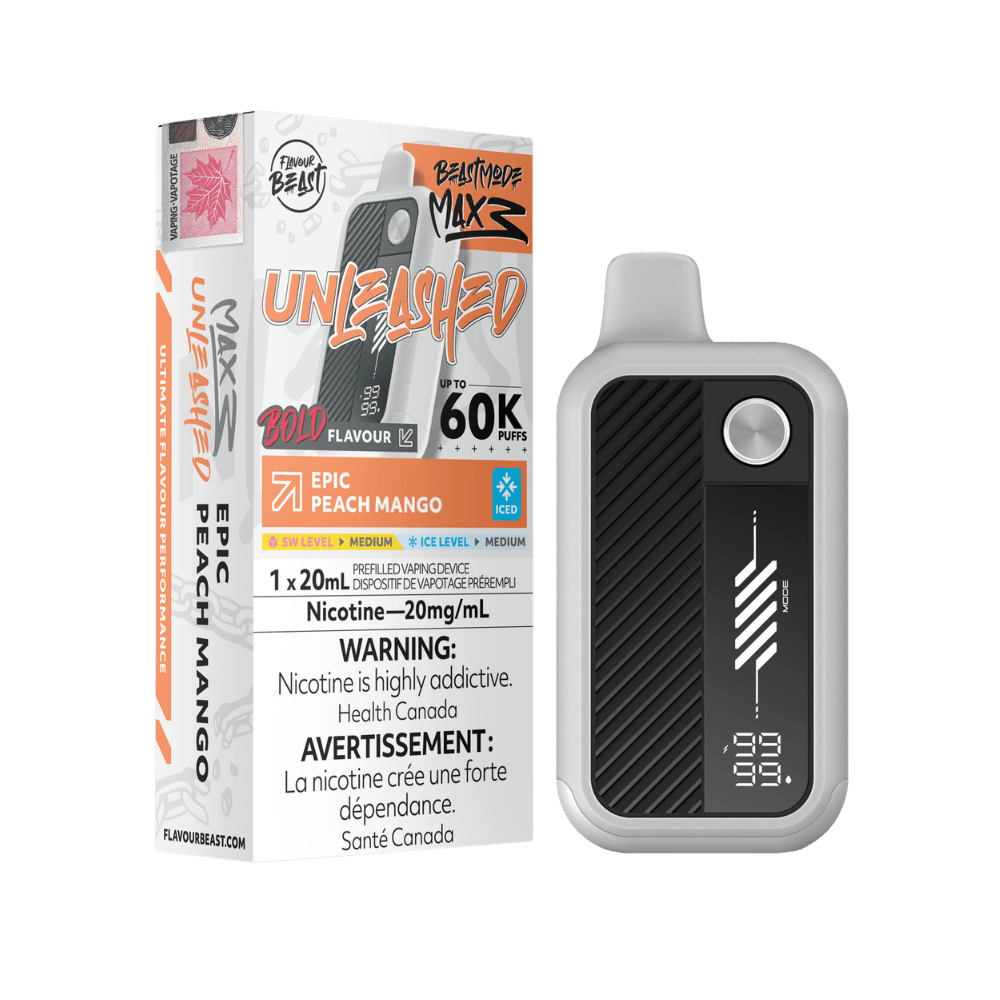 Flavour Beast Unleashed Beast Mode Max 3 - Epic Peach Mango Iced Disposable Vape