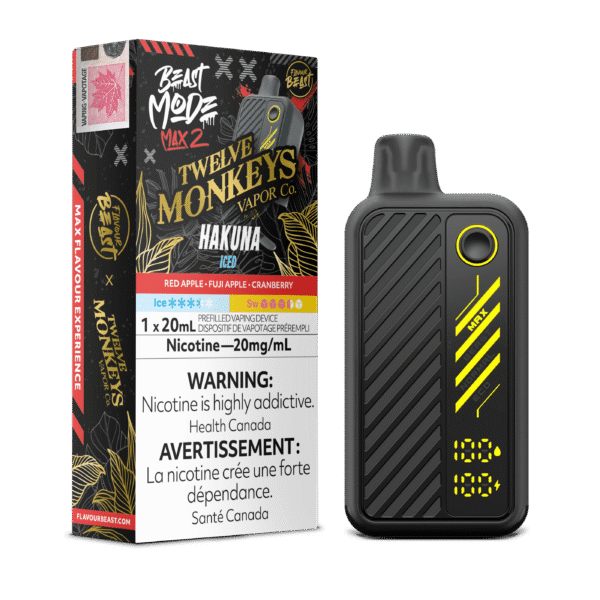 Flavour Beast x 12 Monkeys Beast Mode Max 2 - Hakuna Iced Disposable Vape