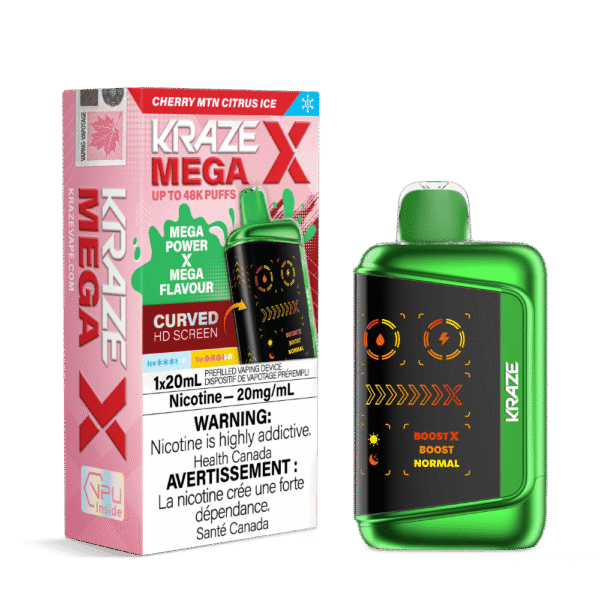 Kraze Mega X - Cherry MTN Citrus Ice Disposable Vape