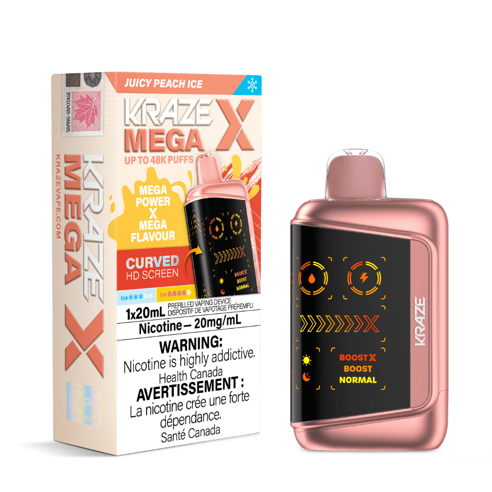Kraze Mega X - Juicy Peach Ice Disposable Vape