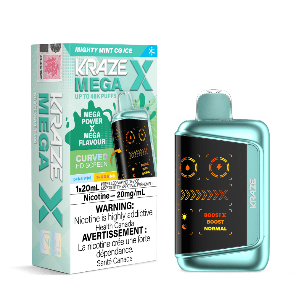 Kraze Mega X - Mighty Mint CG Ice Disposable Vape