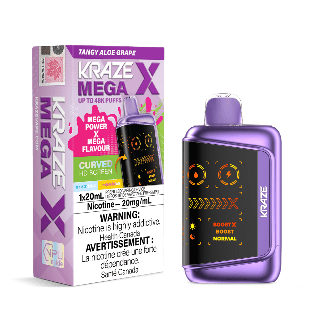 Kraze Mega X - Tangy Aloe Grape Disposable Vape