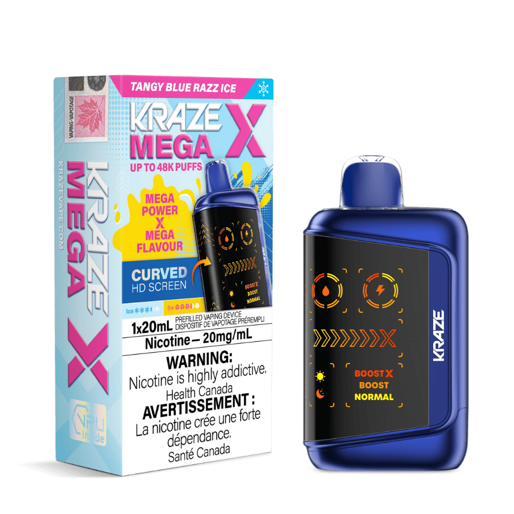 Kraze Mega X - Tangy Blue Razz Ice Disposable Vape