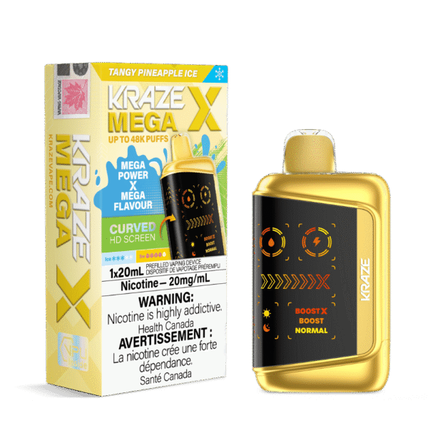 Kraze Mega X - Tangy Pineapple Ice Disposable Vape