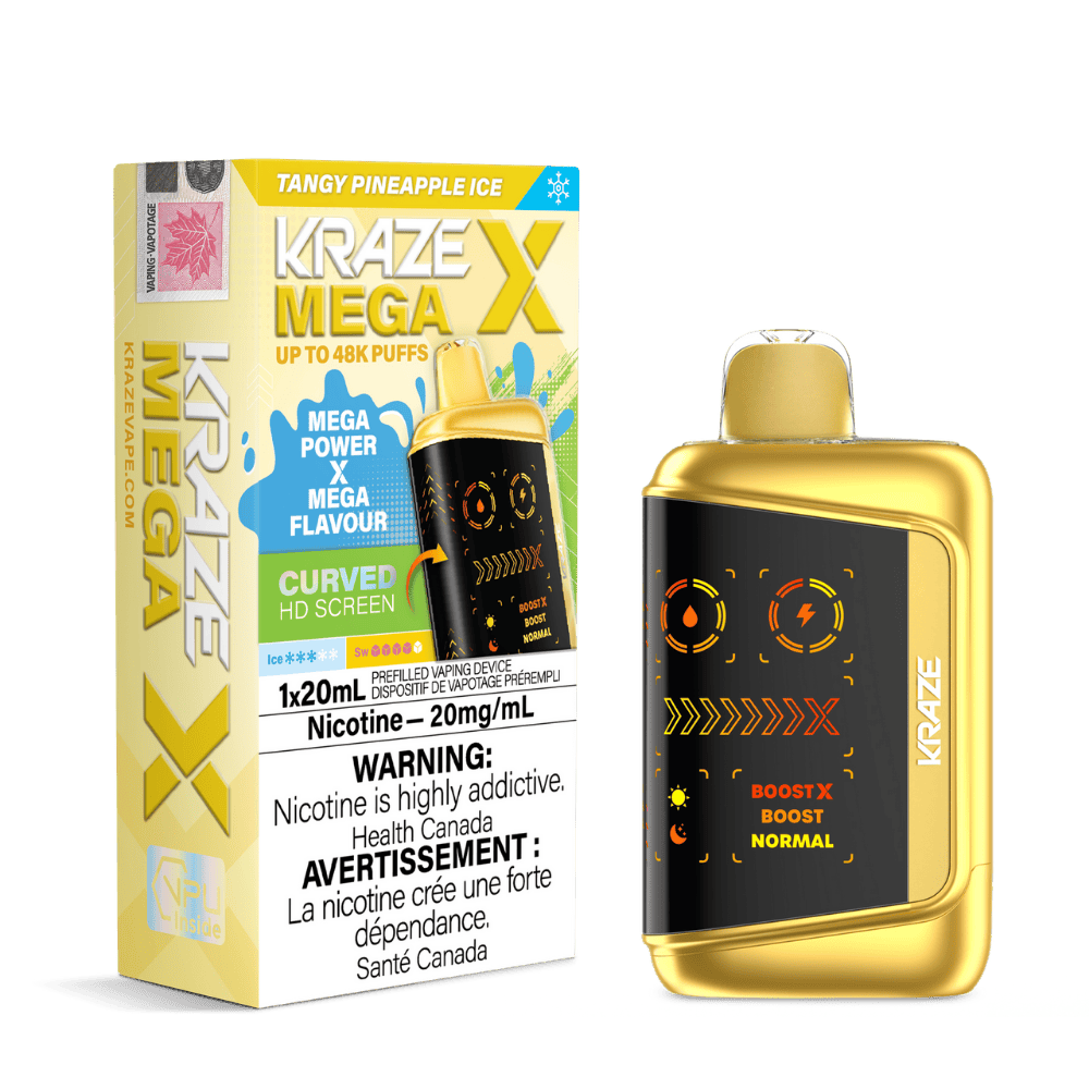 Kraze Mega X - Tangy Pineapple Ice Disposable Vape