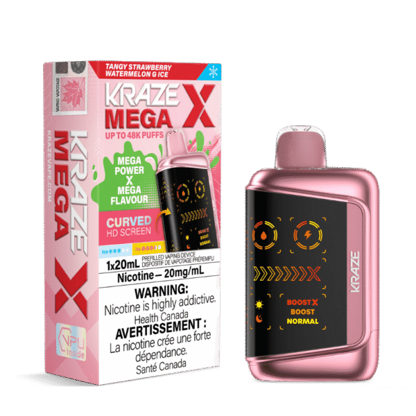 Kraze Mega X - Tangy Strawberry Watermelon G Ice Disposable Vape