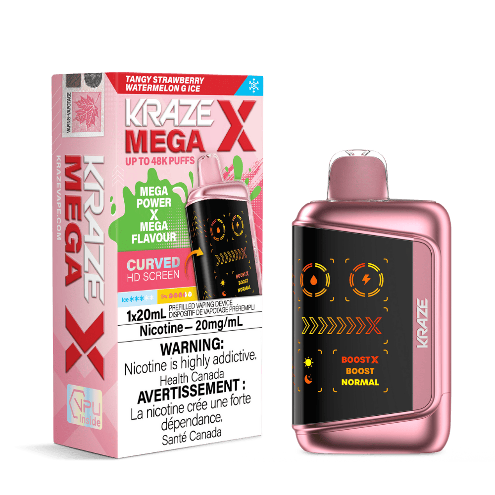 Kraze Mega X - Tangy Strawberry Watermelon G Ice Disposable Vape