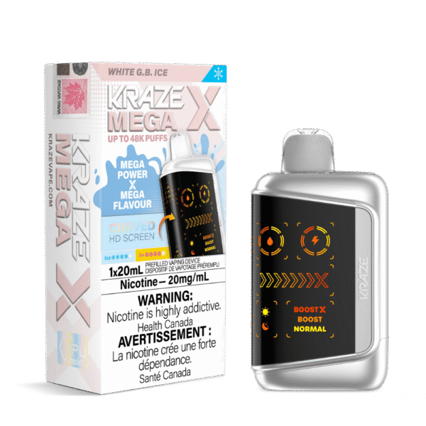 Kraze Mega X - White G.B. Ice Disposable Vape