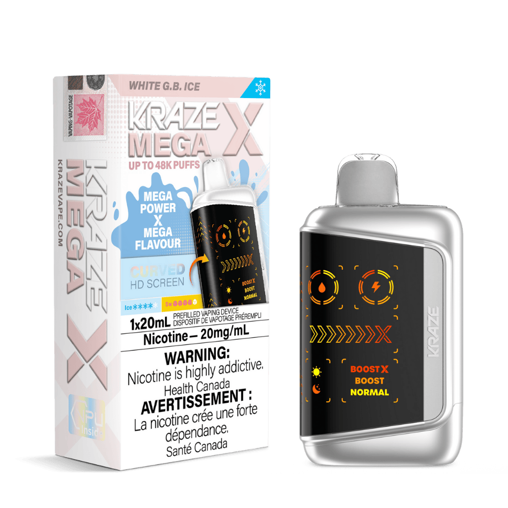 Kraze Mega X - White G.B. Ice Disposable Vape