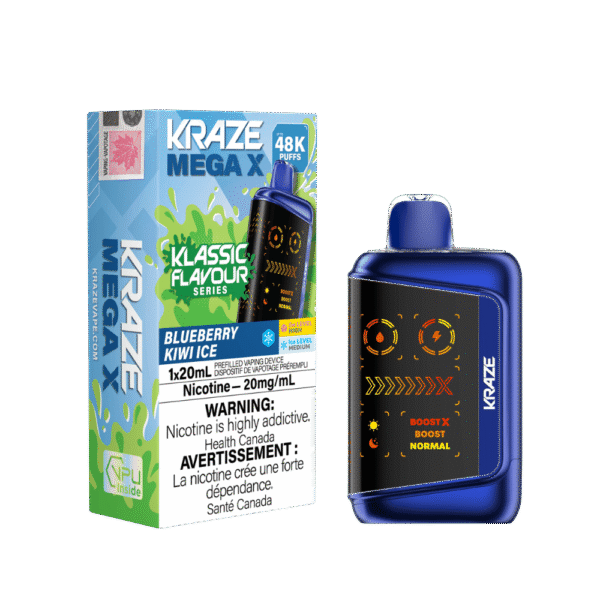 Kraze Mega X Klassic - Red Lighting Ice Disposable Vape