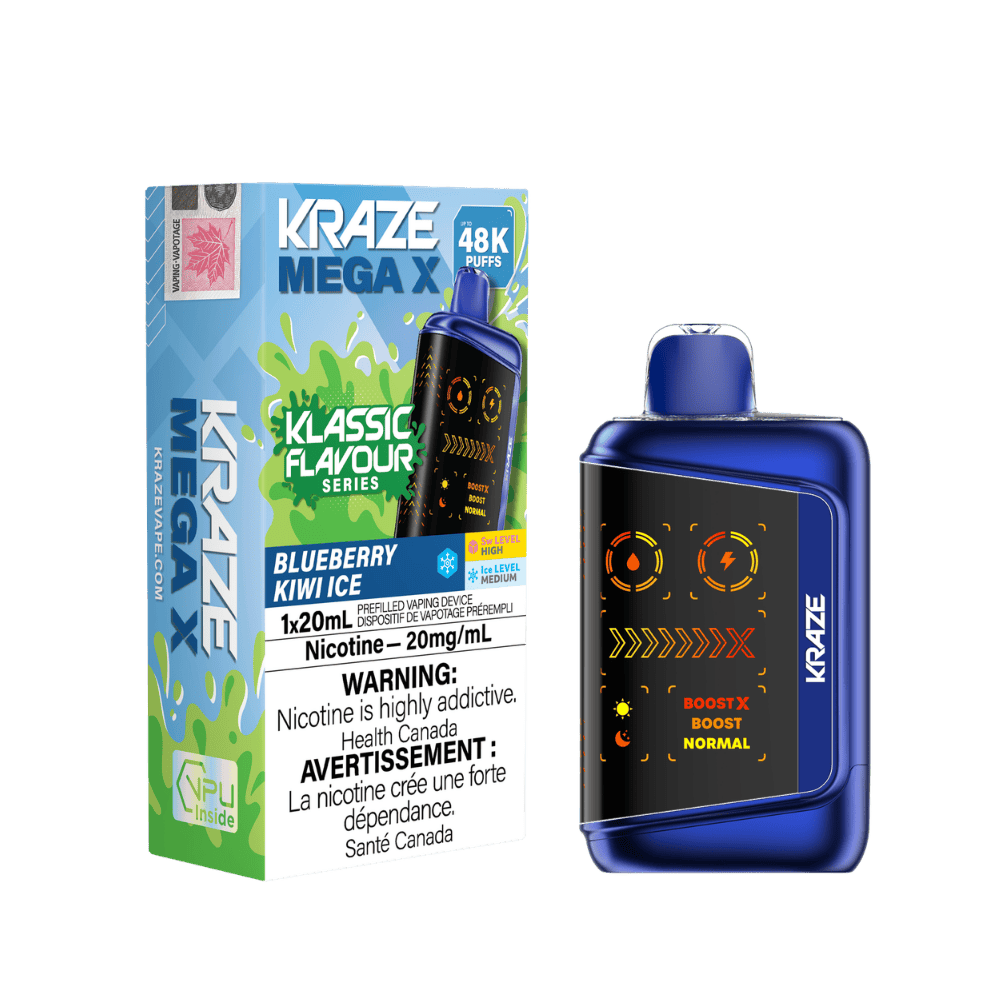 Kraze Mega X Klassic - Red Lighting Ice Disposable Vape