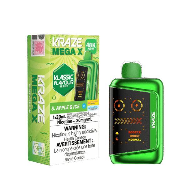 Kraze Mega X Klassic - S Apple G Ice Disposable Vape