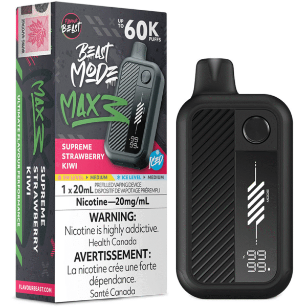 Flavour Beast Beast Mode Max 3 - Supreme Strawberry Kiwi Iced Disposable Vape — 4one6 Vape Toronto