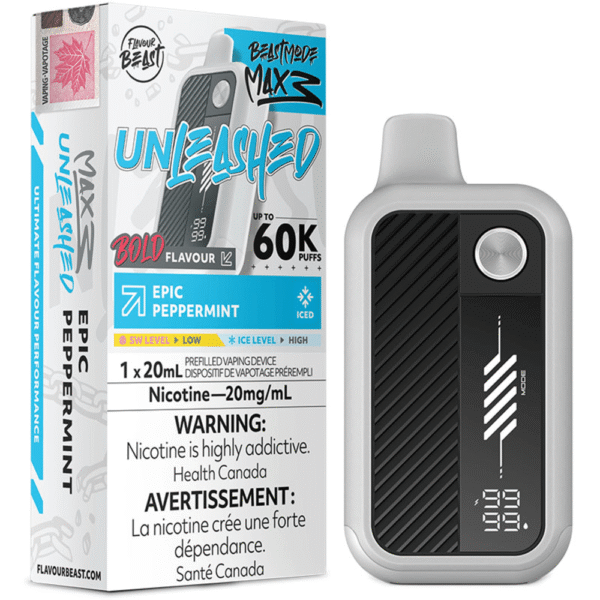 Flavour Beast Unleashed Beast Mode Max 3 - Epic Peppermint Iced Disposable Vape — 4one6 Vape Toronto