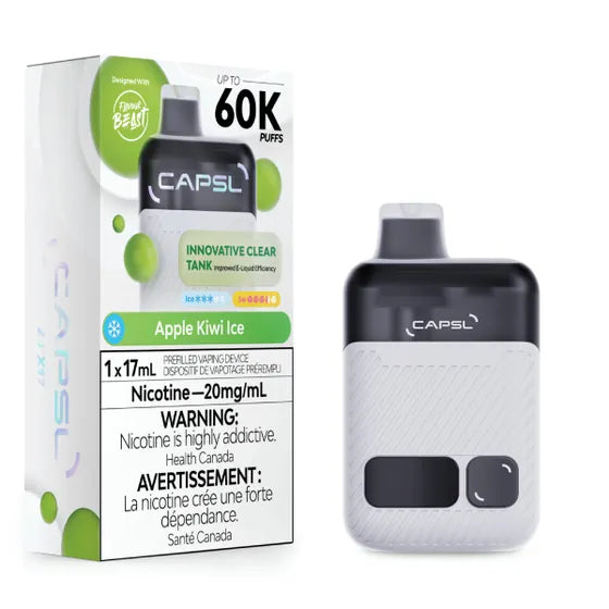 CAPSL 60K By Flavour Beast - Apple Kiwi Ice Disposable Vape — 4one6 Vape Toronto