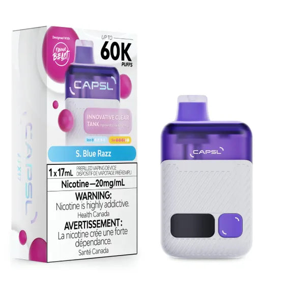 CAPSL 60K By Flavour Beast - S Blue Razz Disposable Vape — 4one6 Vape Toronto