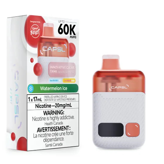 CAPSL 60K By Flavour Beast - Watermelon Ice Disposable Vape — 4one6 Vape Toronto