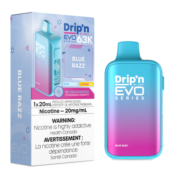 ENVI Drip'n EVO Series 63K - Blue Razz Disposable Vape — 4one6 Vape Toronto