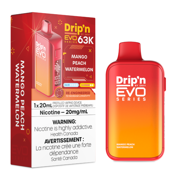 ENVI Drip'n EVO Series 63K - Mango Peach Watermelon Disposable Vape — 4one6 Vape Toronto