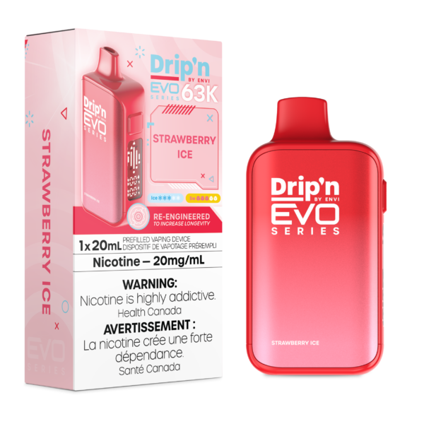ENVI Drip'n EVO Series 63K - Strawberry Ice Disposable Vape — 4one6 Vape Toronto