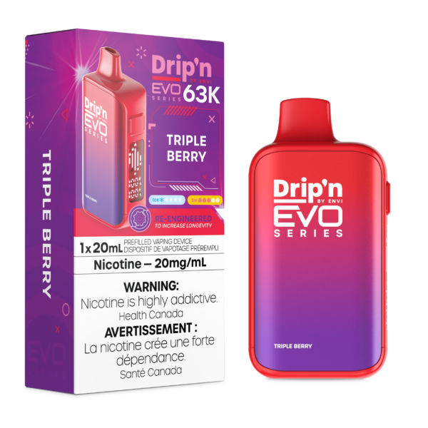 ENVI Drip'n EVO Series 63K - Triple Berry Disposable Vape — 4one6 Vape Toronto