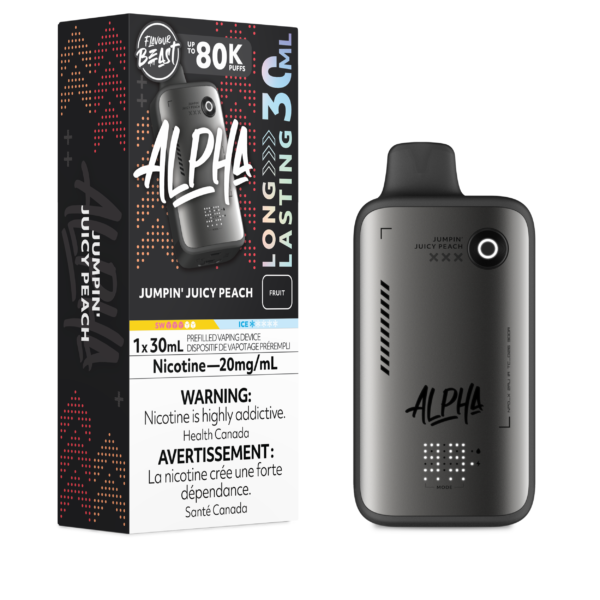 Flavour Beast Alpha 80K - Jumpin' Juicy Peach Disposable Vape — 4one6 Vape Toronto