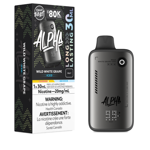 Flavour Beast Alpha 80K - Wild White Grape Iced Disposable Vape — 4one6 Vape Toronto