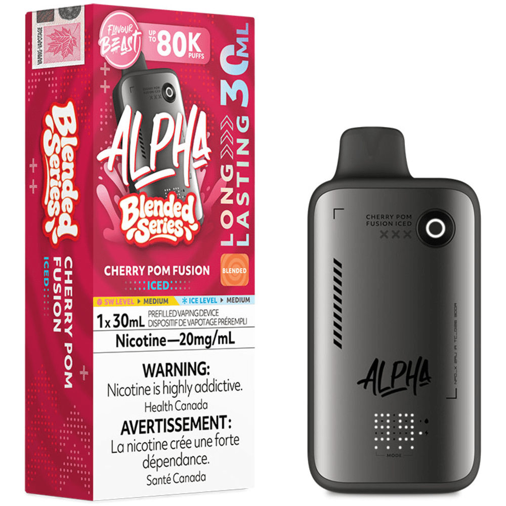 Flavour Beast Alpha 80K - Cherry Pom Fusion Iced Disposable Vape — buy in Toronto at 4one6 Vape