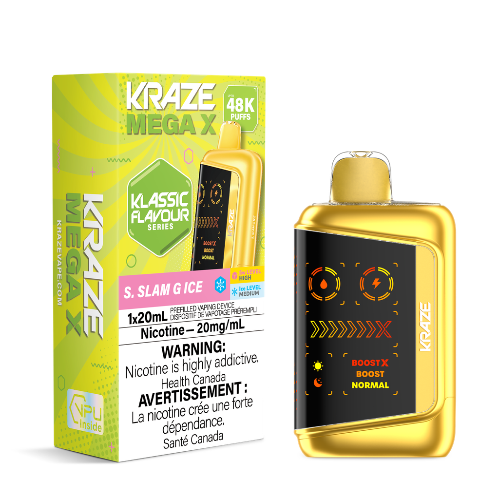 Kraze Mega X Klassic - S Slam G Ice Disposable Vape — buy in Toronto at 4one6 Vape