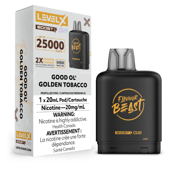 Level X G2 Flavour Beast Ultra Pod - Good Ol' Golden Tobacco — 4one6 Vape Toronto