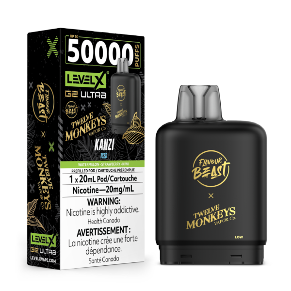 Level X G2 Flavour Beast x 12 Monkeys Ultra Pod - Kanzi Iced — 4one6 Vape Toronto