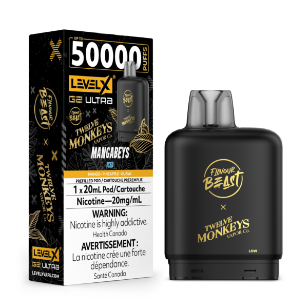 Level X G2 Flavour Beast x 12 Monkeys Ultra Pod - Mangabeys Iced — 4one6 Vape Toronto
