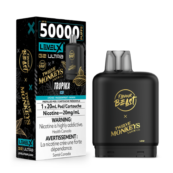 Level X G2 Flavour Beast x 12 Monkeys Ultra Pod - Tropika Iced — 4one6 Vape Toronto