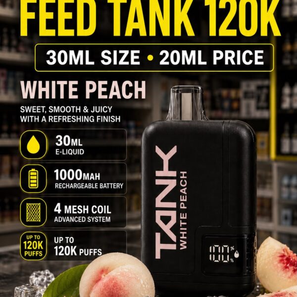 Feed Tank 120K — White Peach